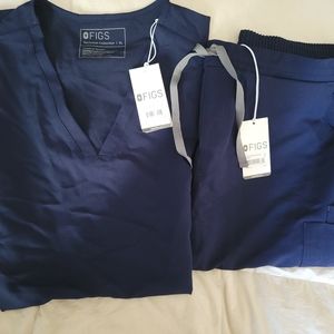 Figs XL scrub set Navy NWT
